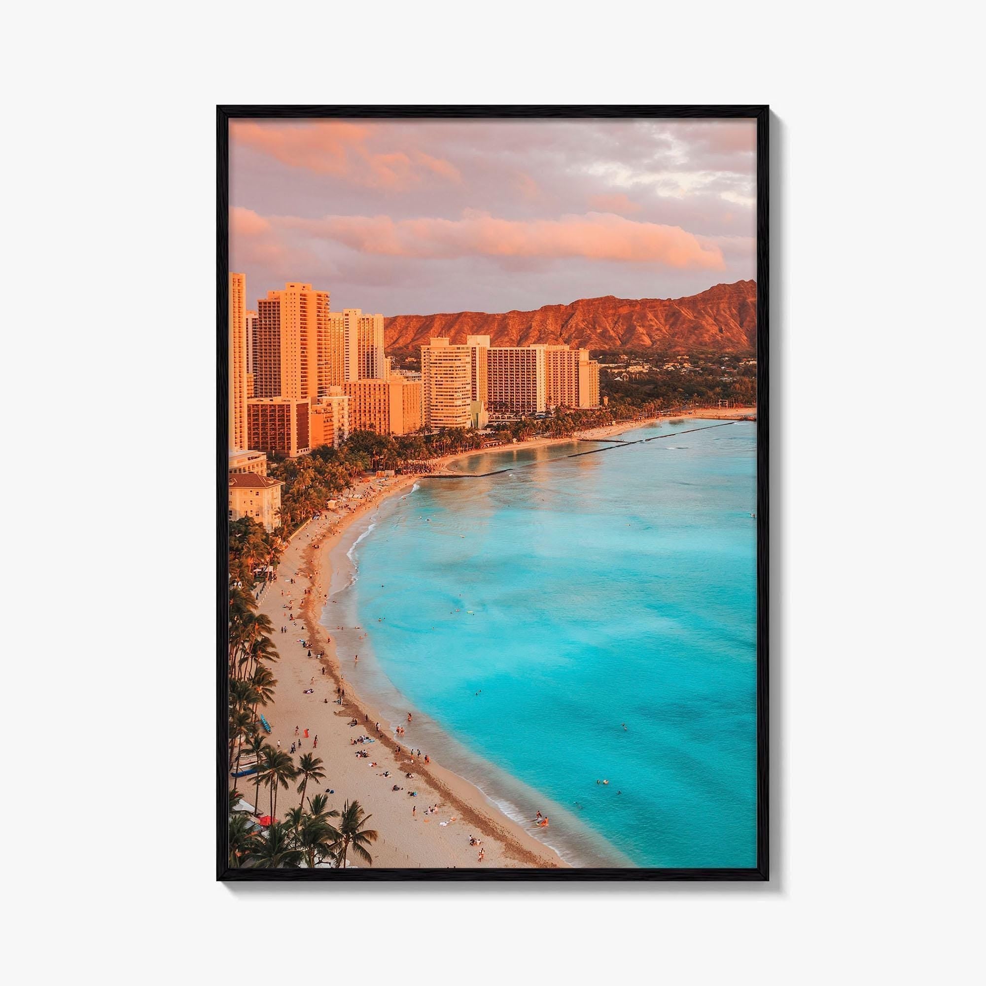 Honolulu Fine Art Photo Print, Waikiki Beach, Oahu, Hawaii, USA, Wall Decor, Poster