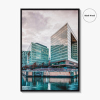 Hamburg Skyline Fine Art Photo Print, HafenCity, Ericusgraben, St Catherine's Church, Germany Poster