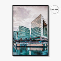 Hamburg Skyline Fine Art Photo Print, HafenCity, Ericusgraben, St Catherine's Church, Germany Poster