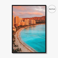 Honolulu Fine Art Photo Print, Waikiki Beach, Oahu, Hawaii, USA, Wall Decor, Poster