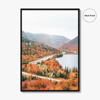 Franconia Notch Fine Art Photo Print, Echo Lake, New Hampshire, White Mountains, Autumn Poster