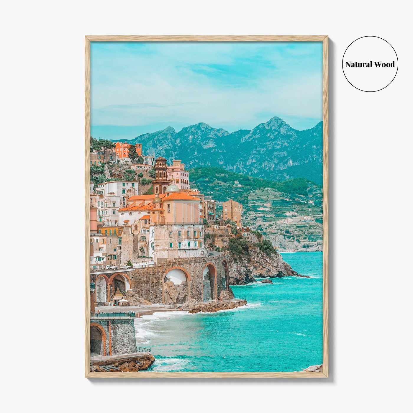 Atrani Fine Art Photo Print, Amalfi Coast Campania Italy, Aerial View Wall Poster