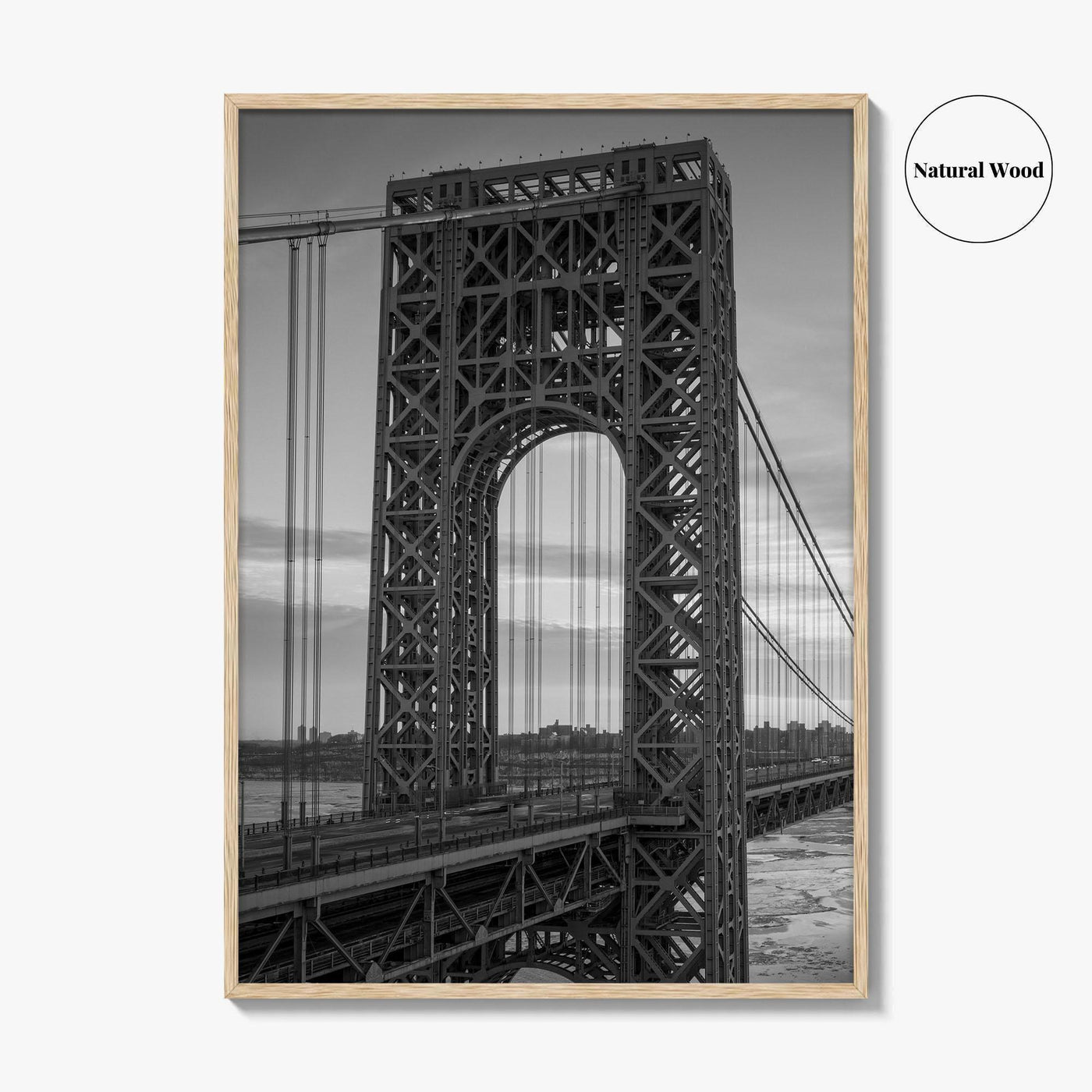 George Washington Bridge Black and White Fine Art Photo Print, NYC New Jersey Poster