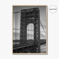 George Washington Bridge Black and White Fine Art Photo Print, NYC New Jersey Poster