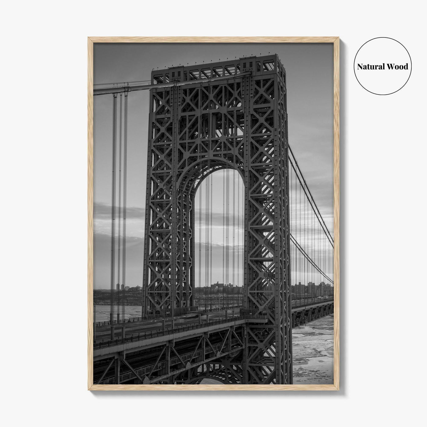 George Washington Bridge Black and White Fine Art Photo Print, NYC New Jersey Poster