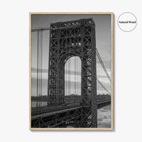 George Washington Bridge Black and White Fine Art Photo Print, NYC New Jersey Poster