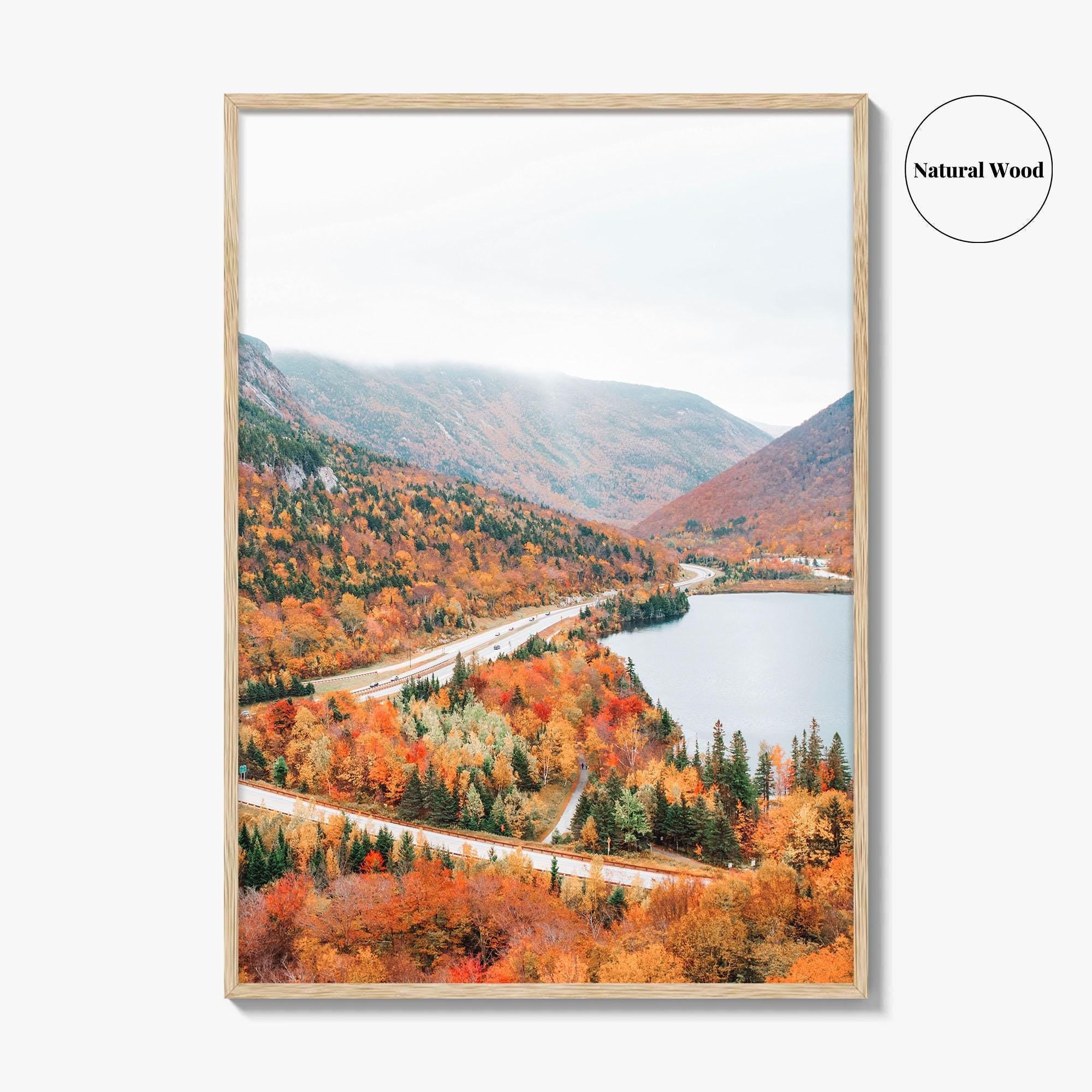 Franconia Notch Fine Art Photo Print, Echo Lake, New Hampshire, White Mountains, Autumn Poster