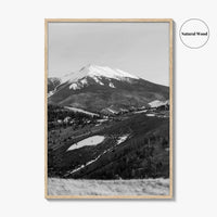 Flagstaff Black and White Fine Art Photo Print, Mount Humphreys, Arizona, USA, Poster