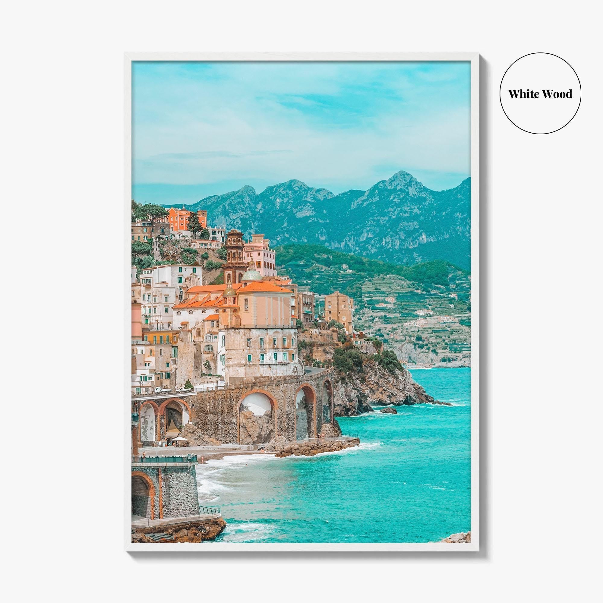 Atrani Fine Art Photo Print, Amalfi Coast Campania Italy, Aerial View Wall Poster