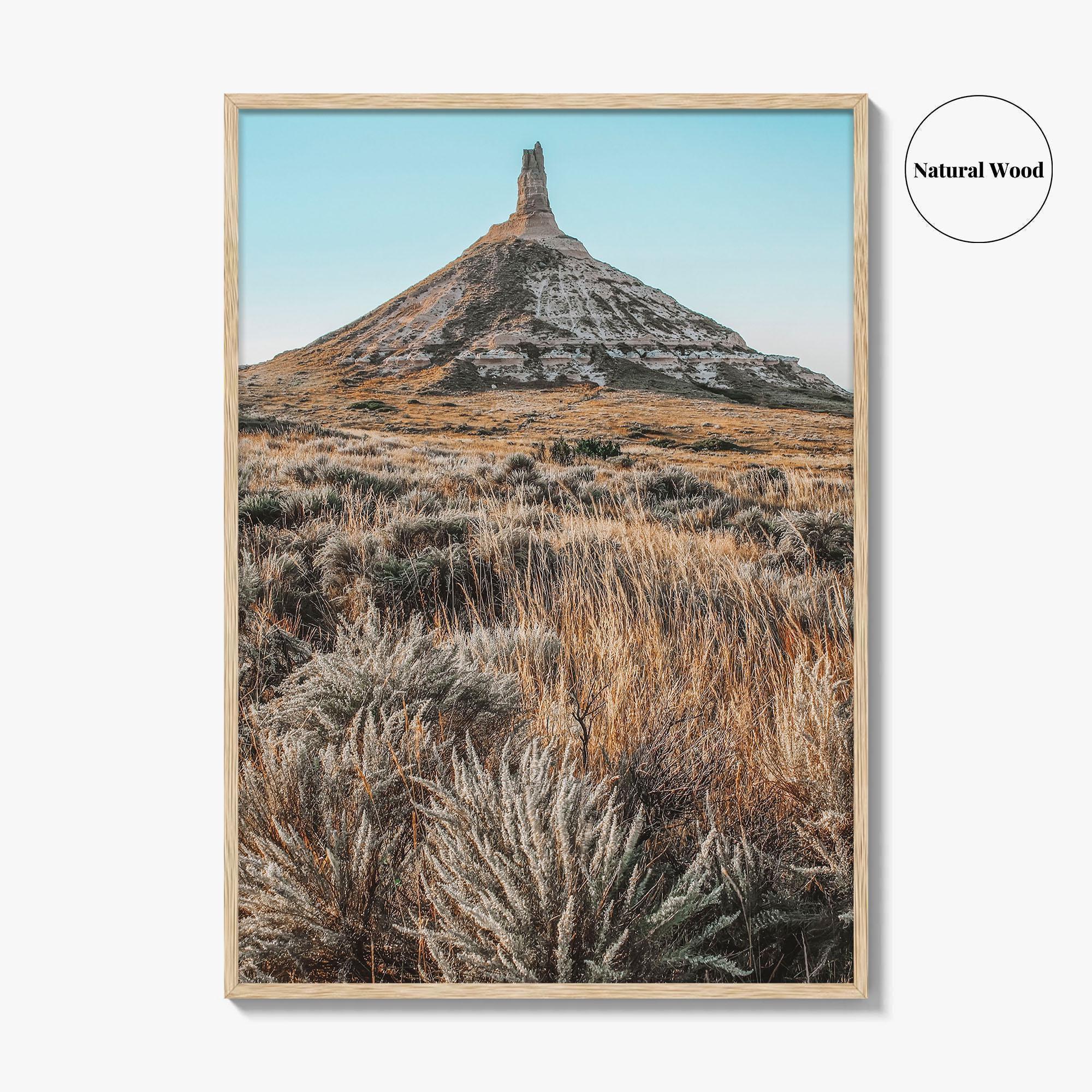 Chimney Rock National Historic Site Fine Art Photo Print, Western Nebraska Poster, USA
