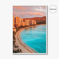 Honolulu Fine Art Photo Print, Waikiki Beach, Oahu, Hawaii, USA, Wall Decor, Poster