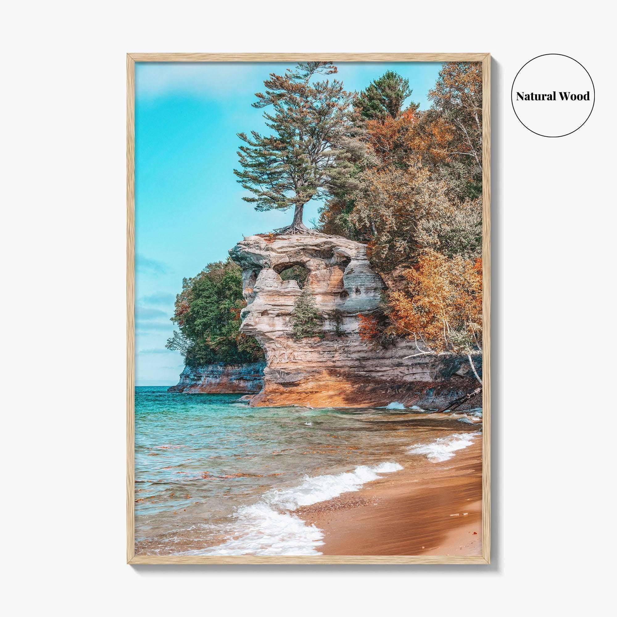 Chapel Rock Fine Art Photo Print, Pictured Rocks, Lake Superior, Munising Michigan