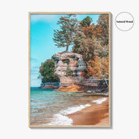 Chapel Rock Fine Art Photo Print, Pictured Rocks, Lake Superior, Munising Michigan