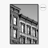Hoboken Black and White Fine Art Photo Print, New Jersey Brownstones Poster