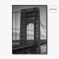 George Washington Bridge Black and White Fine Art Photo Print, NYC New Jersey Poster