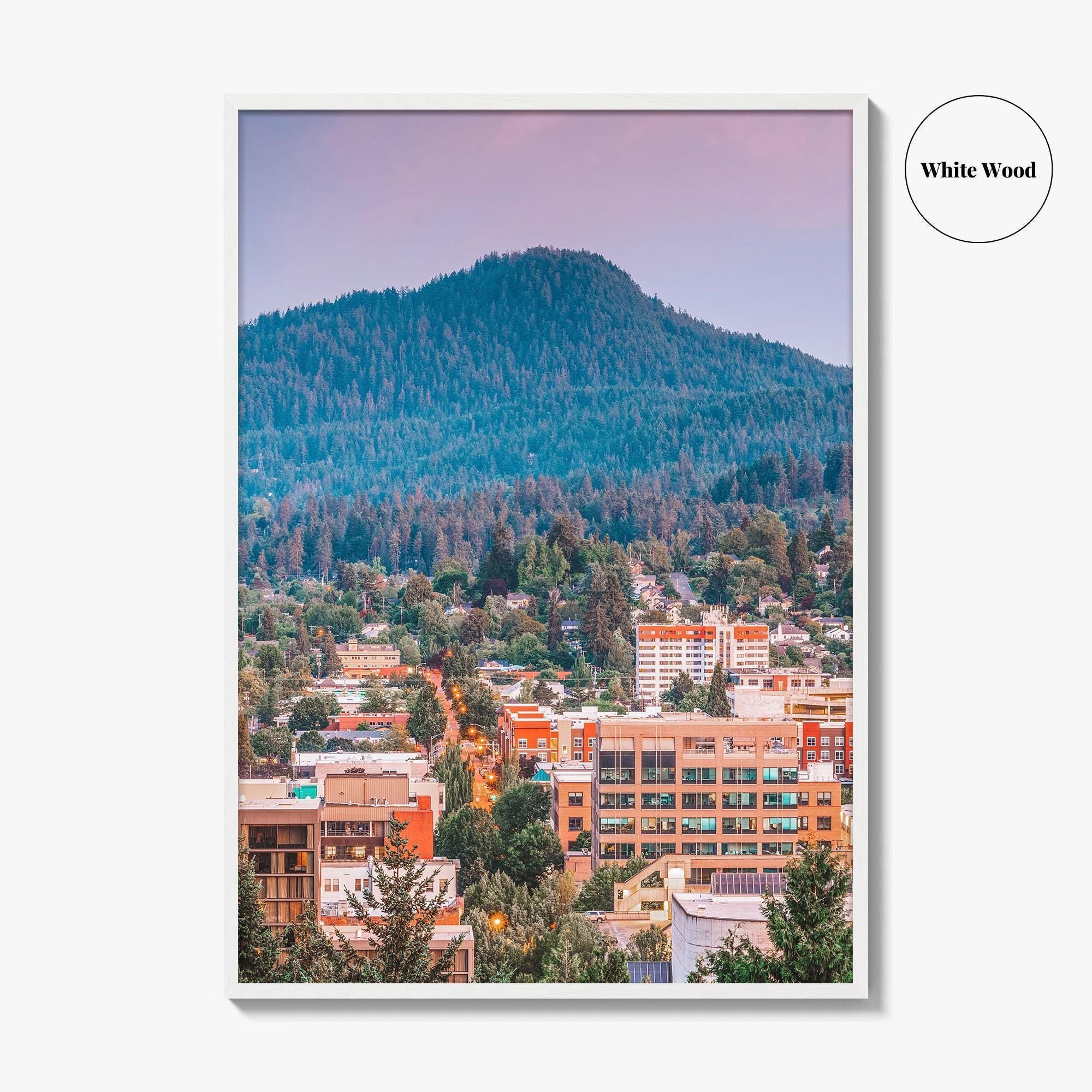 Eugene Fine Art Photo Print, Oregon USA Wall Decor Poster, Downtown