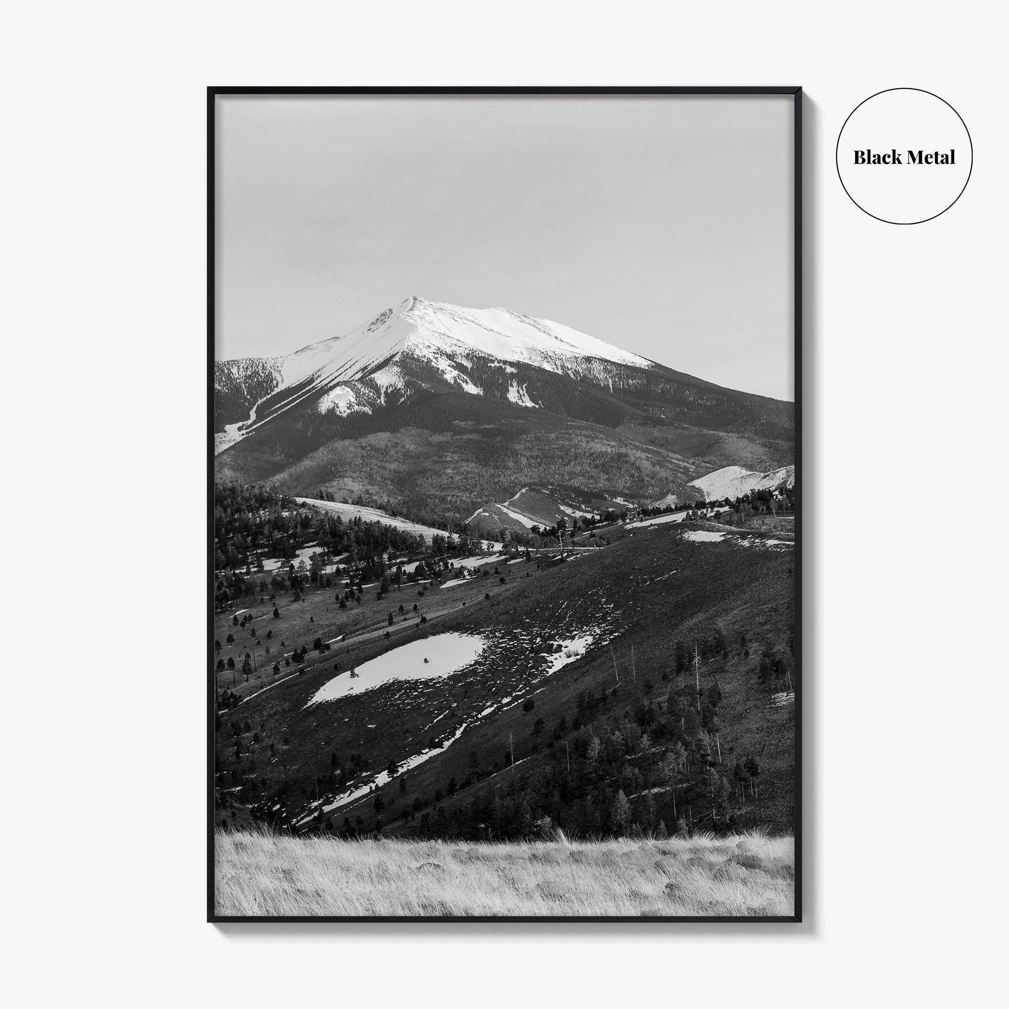 Flagstaff Black and White Fine Art Photo Print, Mount Humphreys, Arizona, USA, Poster