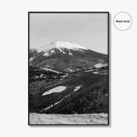 Flagstaff Black and White Fine Art Photo Print, Mount Humphreys, Arizona, USA, Poster