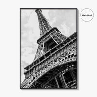 Eiffel Tower Black and White Fine Art Photo Print, Paris, France, Wall Poster