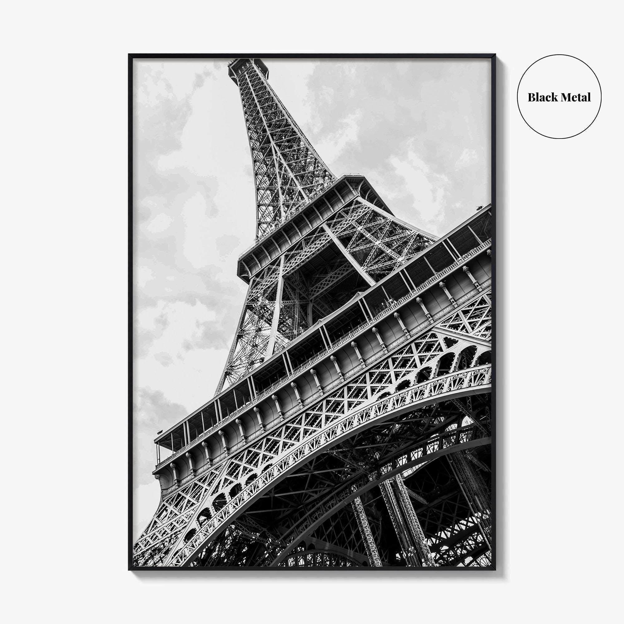 Eiffel Tower Black and White Fine Art Photo Print, Paris, France, Wall Poster