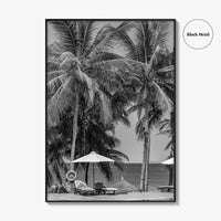 Guam Black and White Fine Art Photo Print, Tumon Bay Beach, Wall Poster