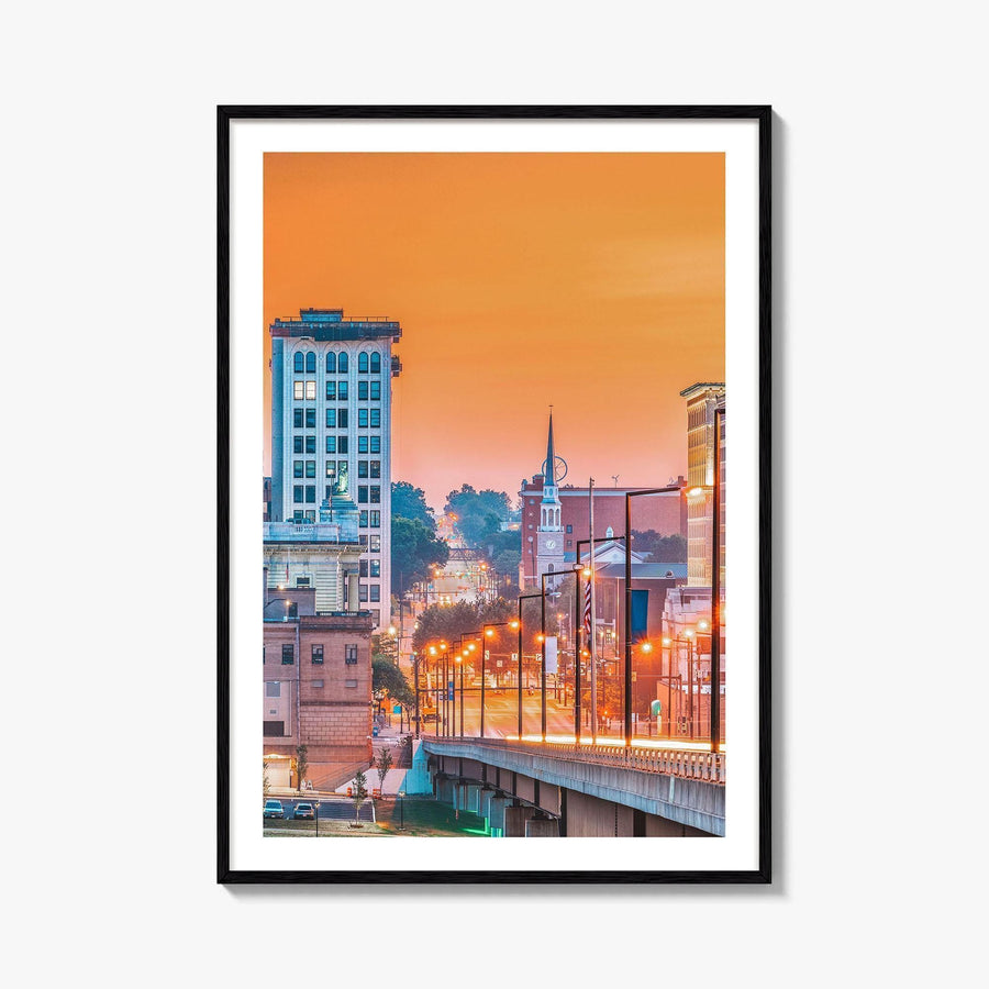 Youngstown Skyline Fine Art Photo Print, Ohio, Downtown, USA Wall Decor Poster