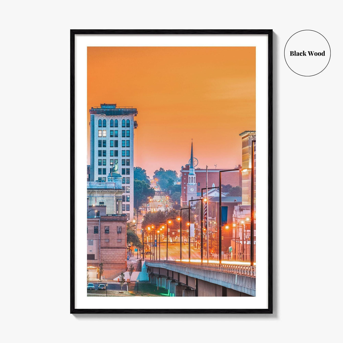 Youngstown Skyline Fine Art Photo Print, Ohio, Downtown, USA Wall Decor Poster