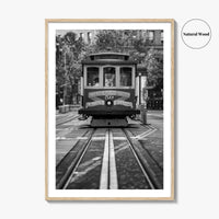 San Francisco Black and White Fine Art Photo Print, Cable Car, California Poster