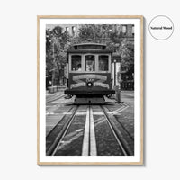 San Francisco Black and White Fine Art Photo Print, Cable Car, California Poster