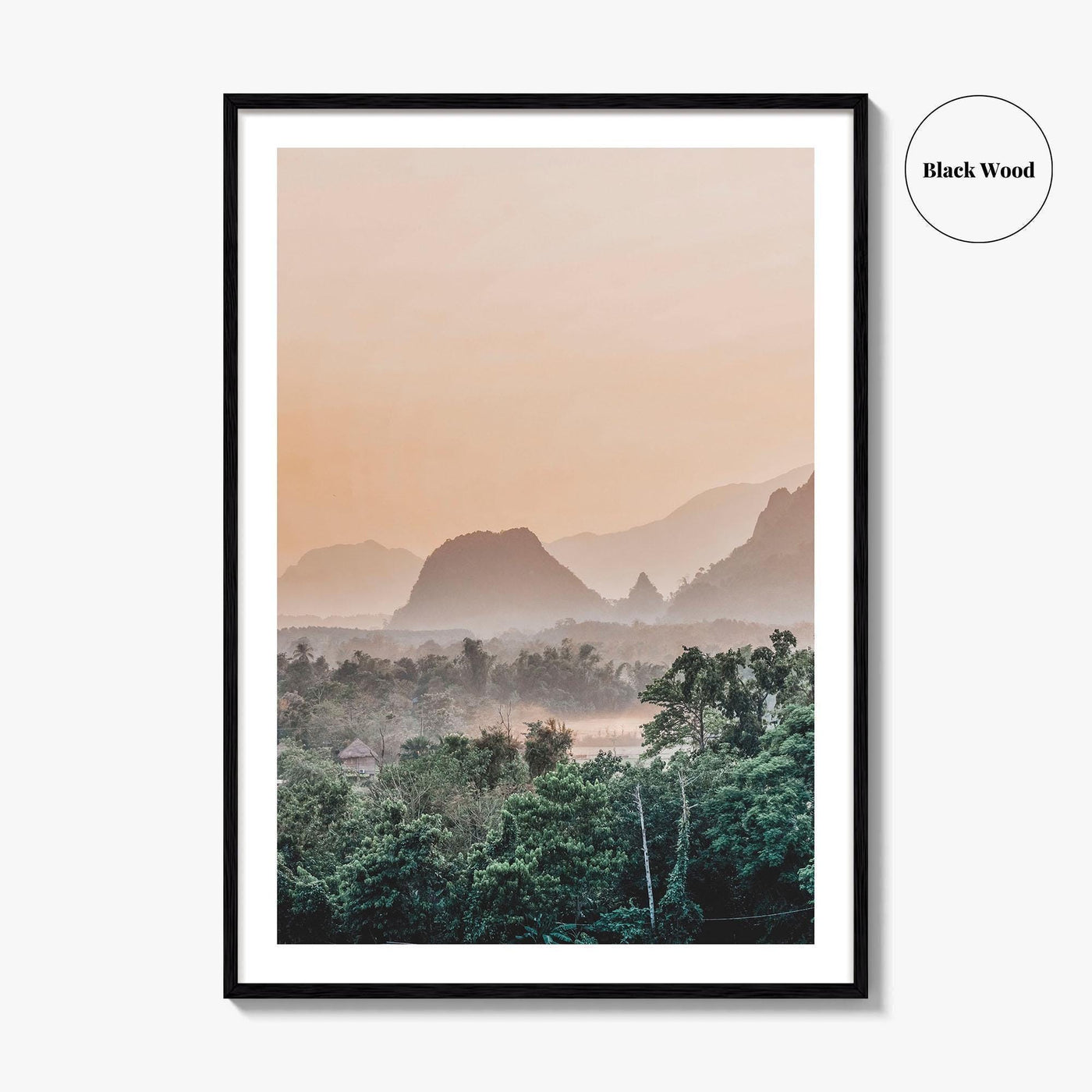Vang Vieng Laos Fine Art Photo Print, Nam Song River, Hot Air Balloon Poster
