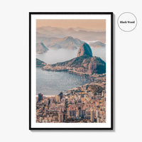 Rio de Janeiro Skyline Fine Art Photo Print, Brazil Wall Poster, Sugarloaf, Botafogo, Corcovado