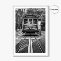 San Francisco Black and White Fine Art Photo Print, Cable Car, California Poster