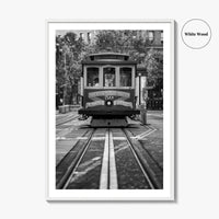 San Francisco Black and White Fine Art Photo Print, Cable Car, California Poster