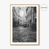 Rome Black and White Fine Art Photo Print, Trastevere Architecture, Lazio Italy Poster