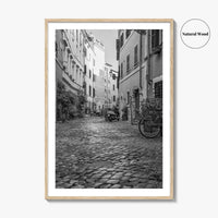 Rome Black and White Fine Art Photo Print, Trastevere Architecture, Lazio Italy Poster