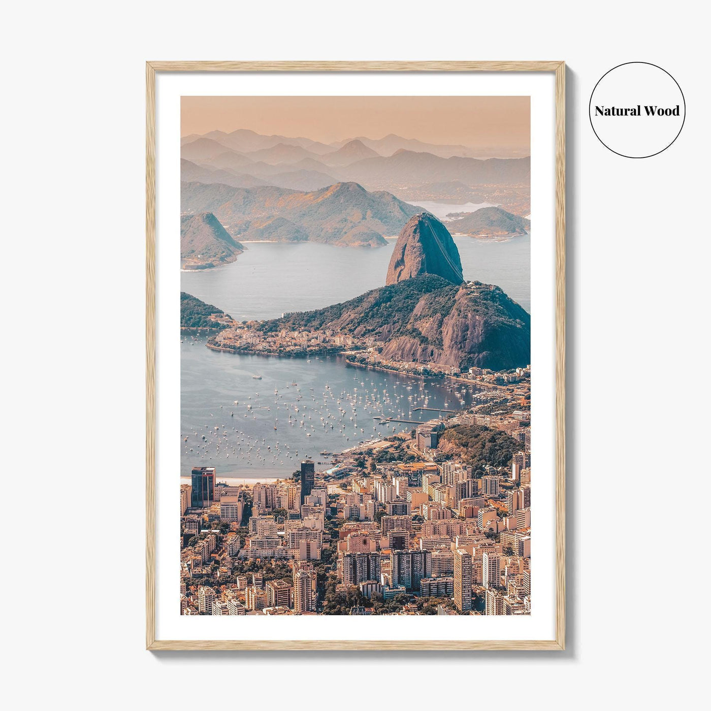 Rio de Janeiro Skyline Fine Art Photo Print, Brazil Wall Poster, Sugarloaf, Botafogo, Corcovado