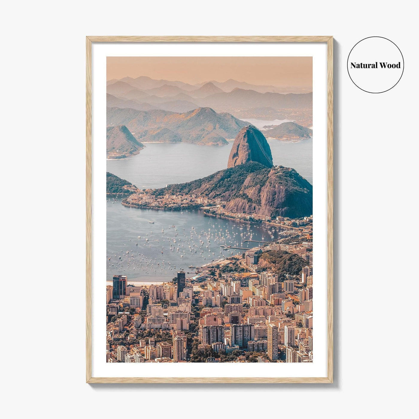 Rio de Janeiro Skyline Fine Art Photo Print, Brazil Wall Poster, Sugarloaf, Botafogo, Corcovado