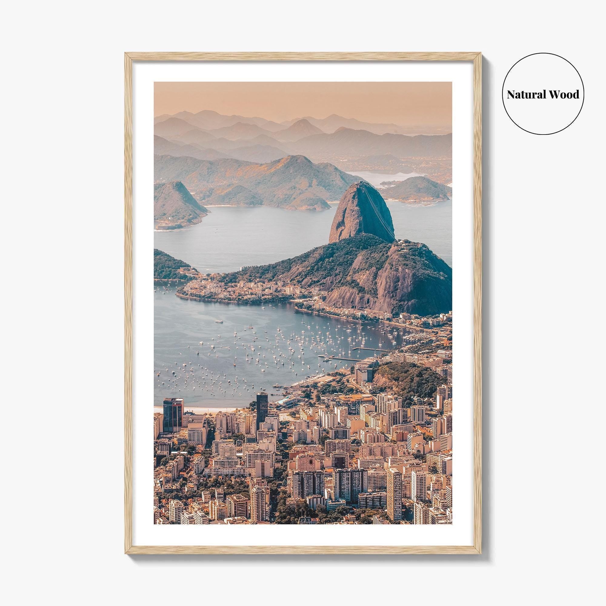 Rio de Janeiro Skyline Fine Art Photo Print, Brazil Wall Poster, Sugarloaf, Botafogo, Corcovado
