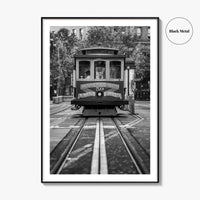 San Francisco Black and White Fine Art Photo Print, Cable Car, California Poster