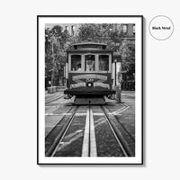 San Francisco Black and White Fine Art Photo Print, Cable Car, California Poster