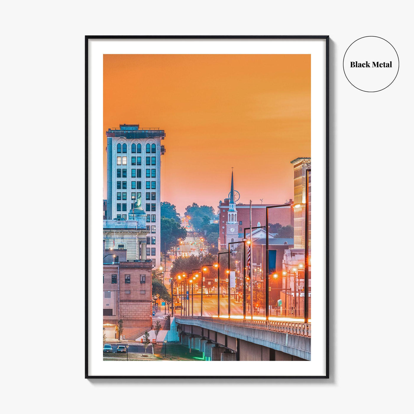 Youngstown Skyline Fine Art Photo Print, Ohio, Downtown, USA Wall Decor Poster