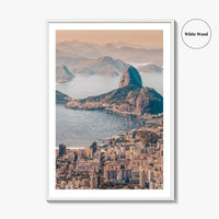 Rio de Janeiro Skyline Fine Art Photo Print, Brazil Wall Poster, Sugarloaf, Botafogo, Corcovado