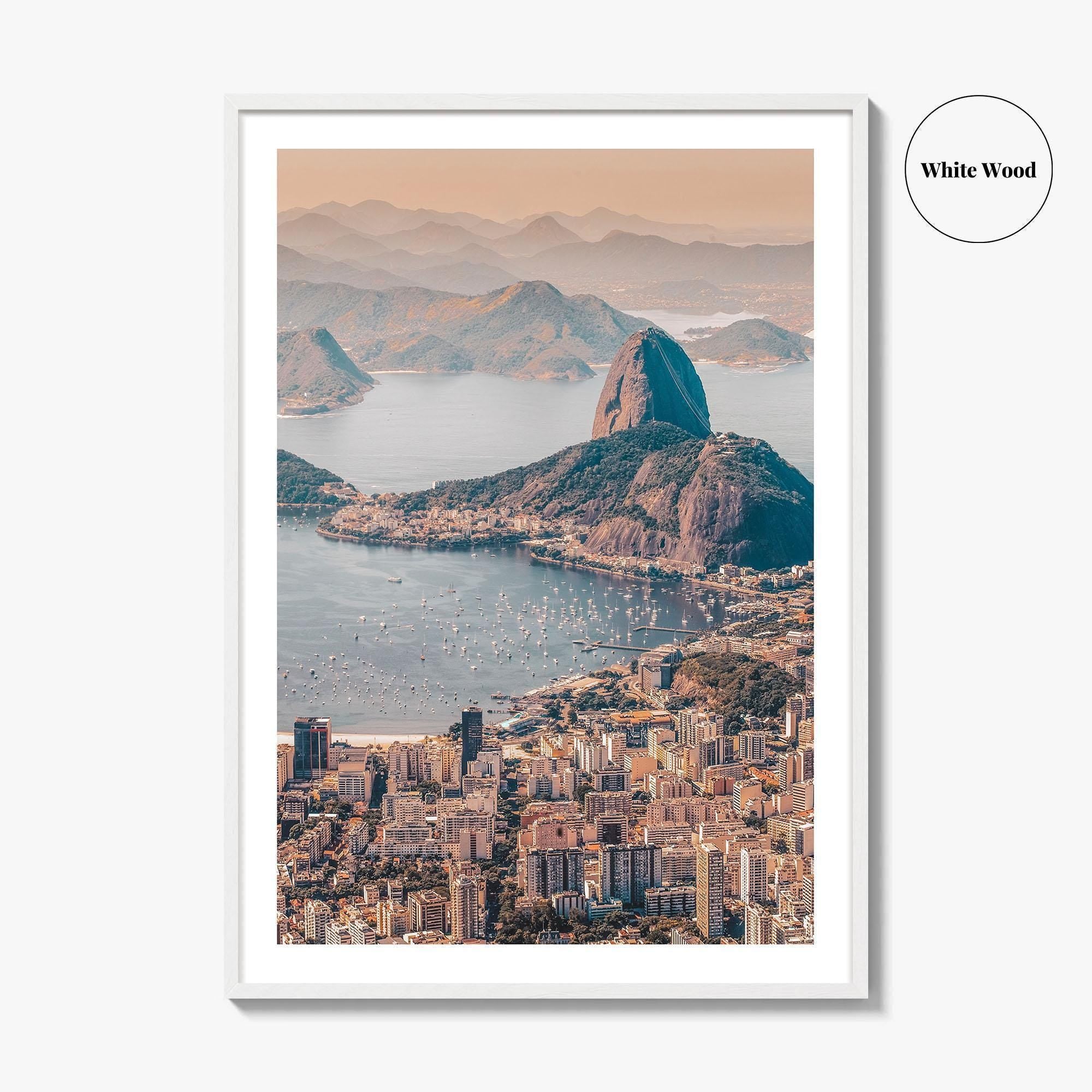 Rio de Janeiro Skyline Fine Art Photo Print, Brazil Wall Poster, Sugarloaf, Botafogo, Corcovado