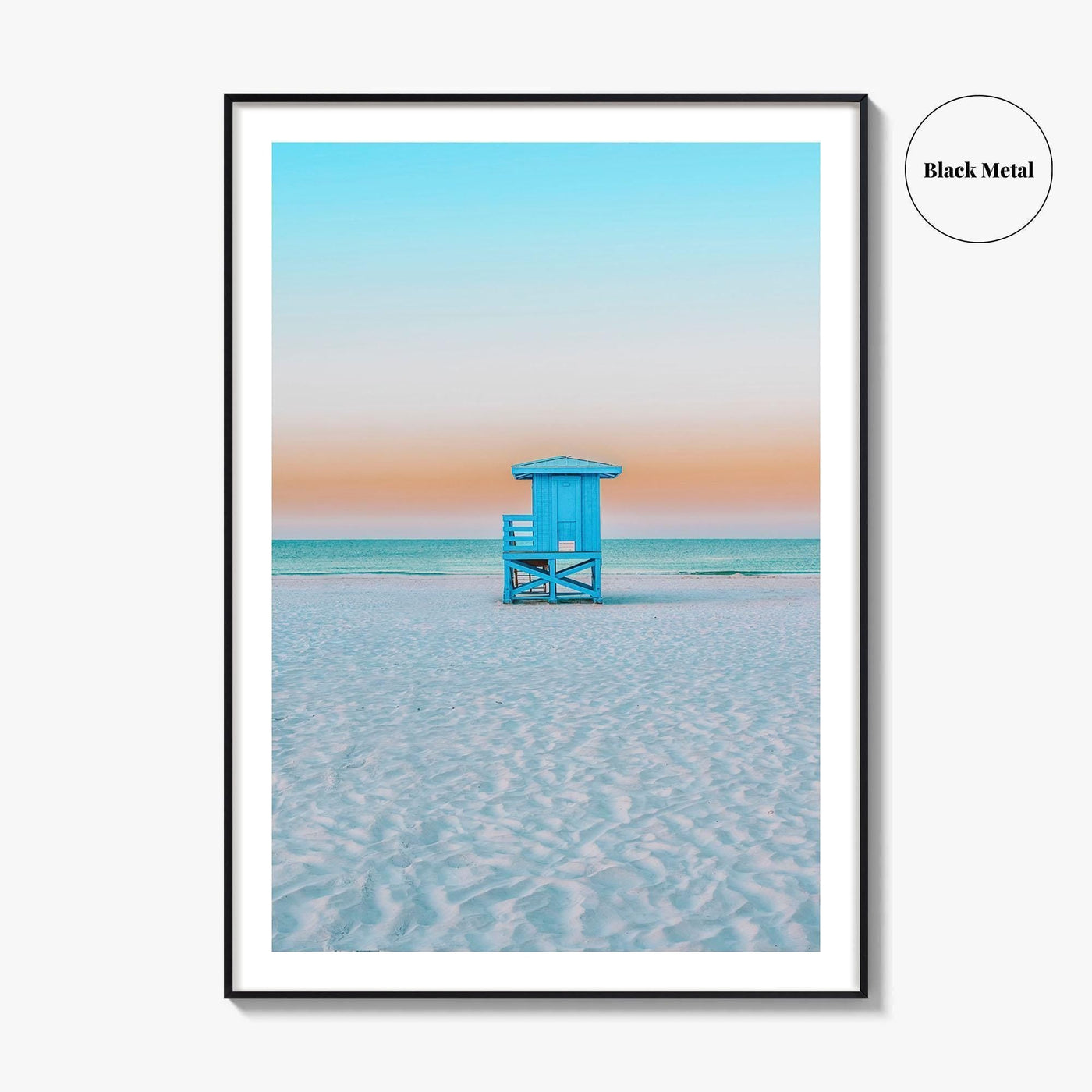 Siesta Key Fine Art Photo Print, Sarasota Florida USA Lifeguard Huts, Wall Decor Poster