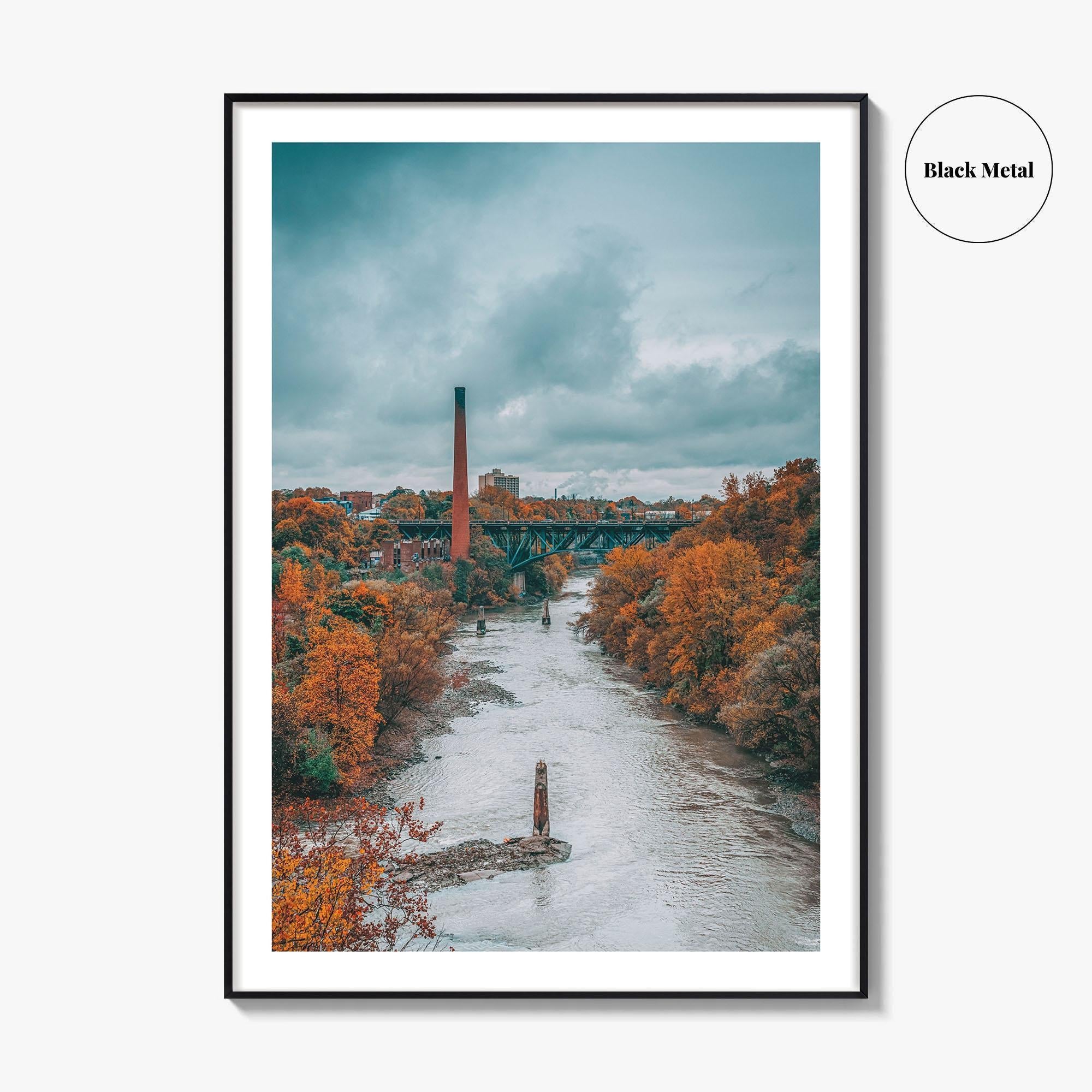 Rochester New York Fine Art Photo Print, Genesee River, Autumn, Wall Poster