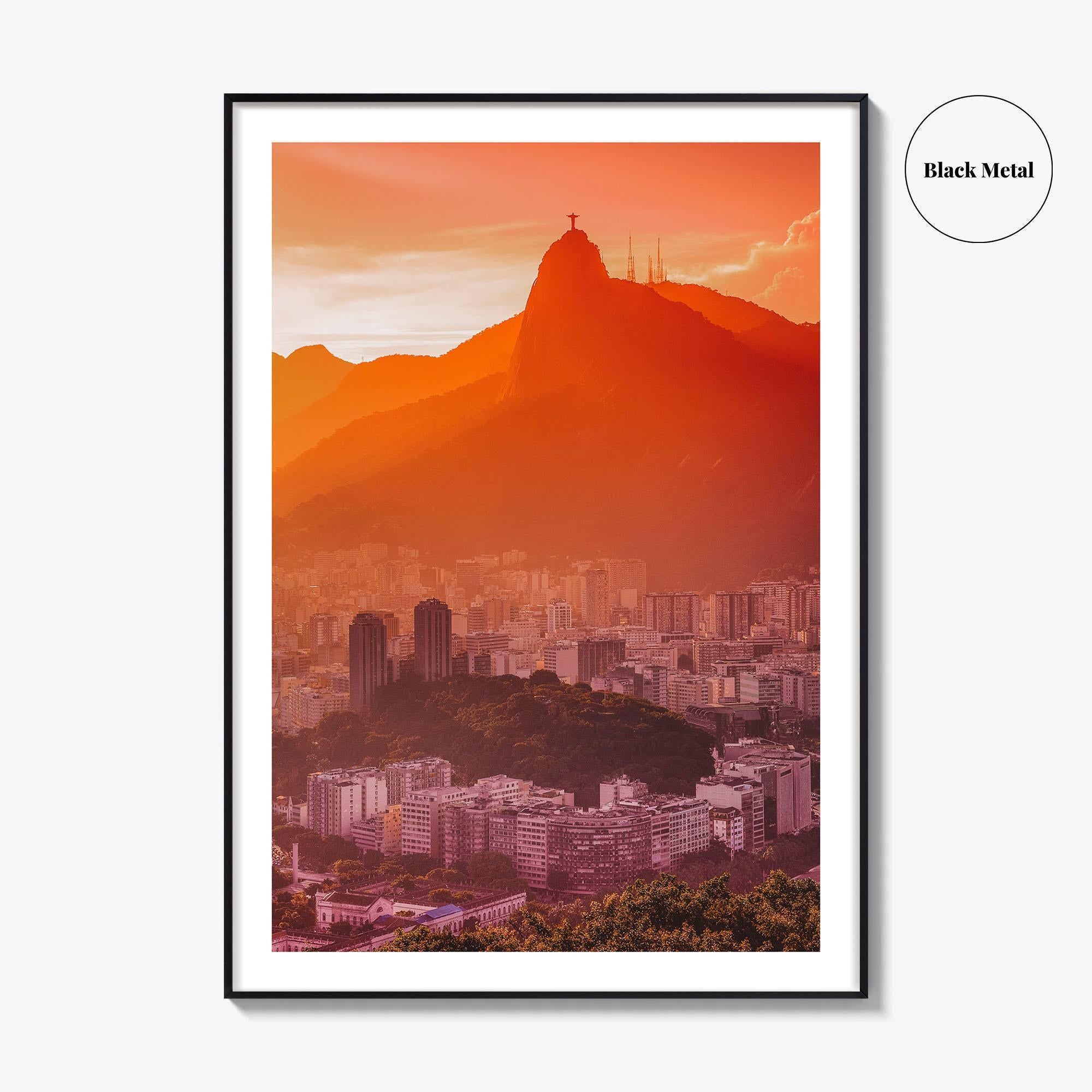 Rio de Janeiro Skyline Fine Art Photo Print, Botafogo, Guanabara Bay Brazil Poster,