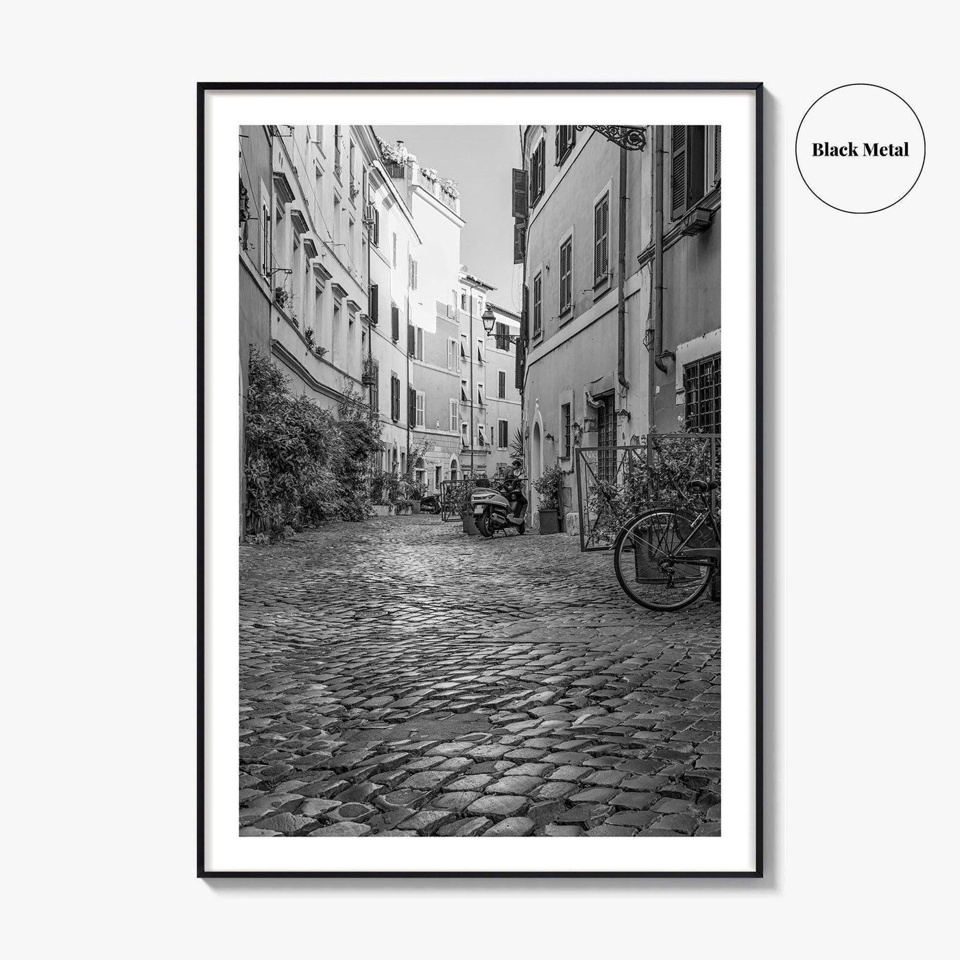 Rome Black and White Fine Art Photo Print, Trastevere Architecture, Lazio Italy Poster