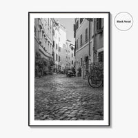 Rome Black and White Fine Art Photo Print, Trastevere Architecture, Lazio Italy Poster