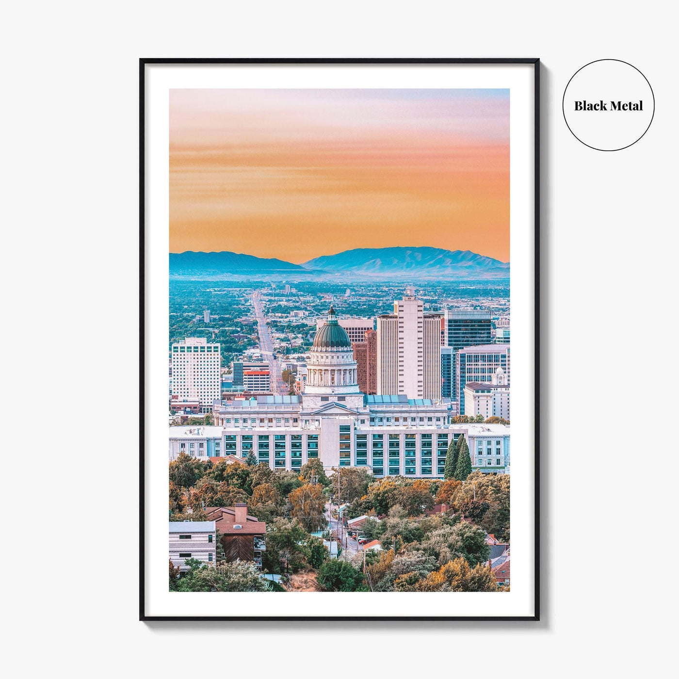 Salt Lake City Skyline Fine Art Photo Print, Wall Decor Poster, Utah USA