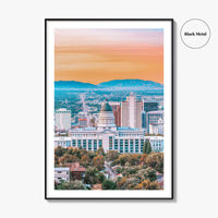 Salt Lake City Skyline Fine Art Photo Print, Wall Decor Poster, Utah USA